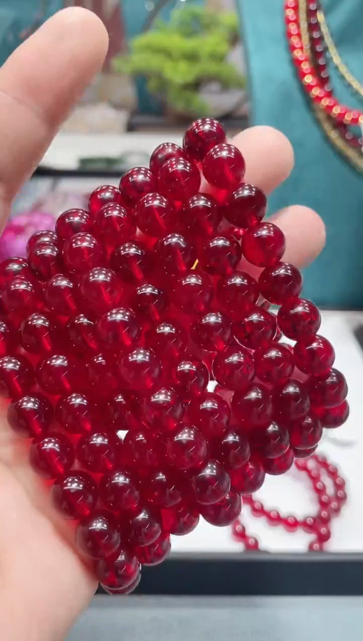 图片款 10mm酒红单圈时尚百搭