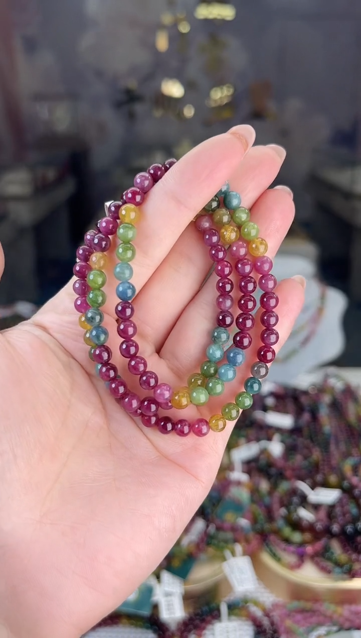 【闪购商品】碧玺/未镶嵌5mm+碧玺多圈多样性发货