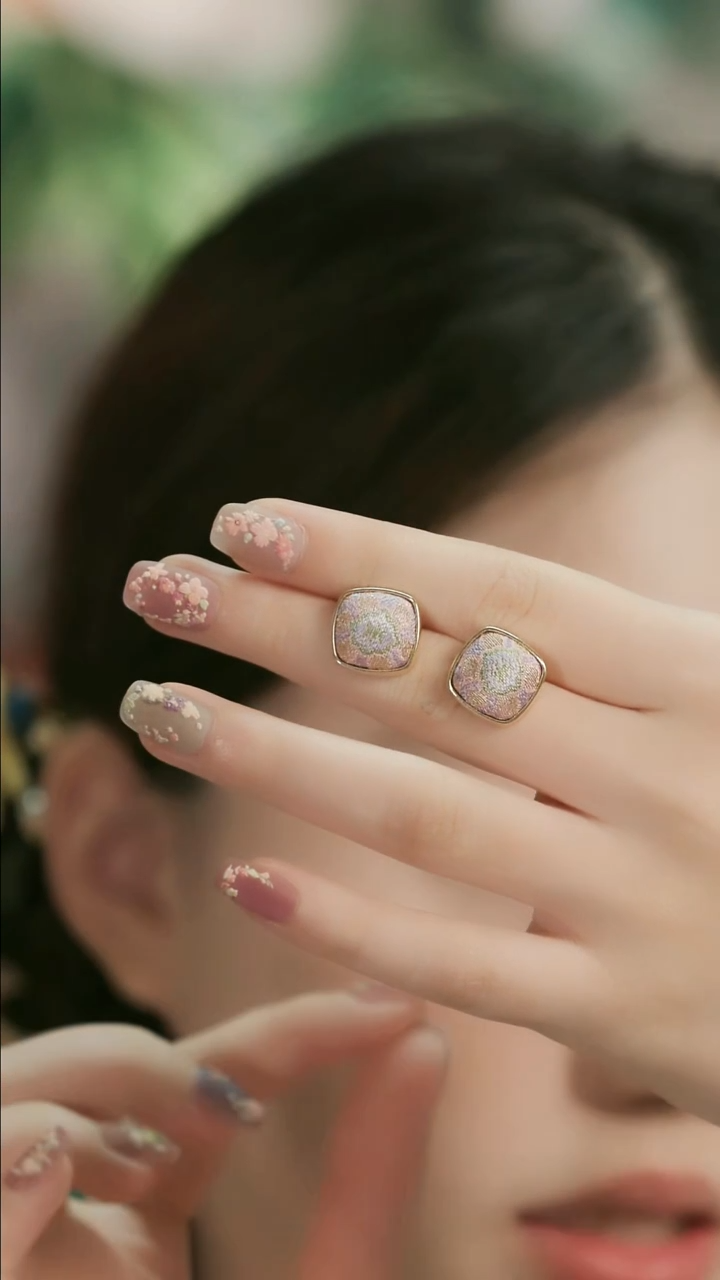 刺绣湘传礼名家宋锦耳钉