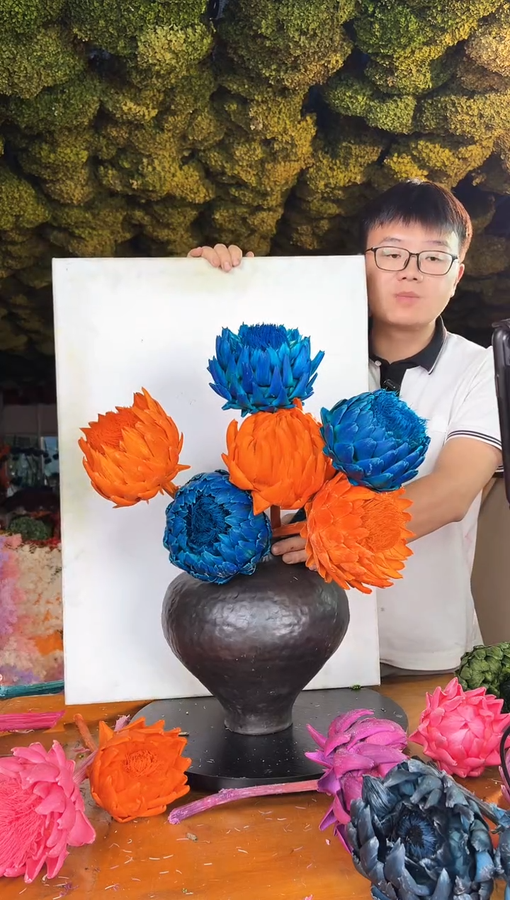 83  多色永生洋蓟6枝