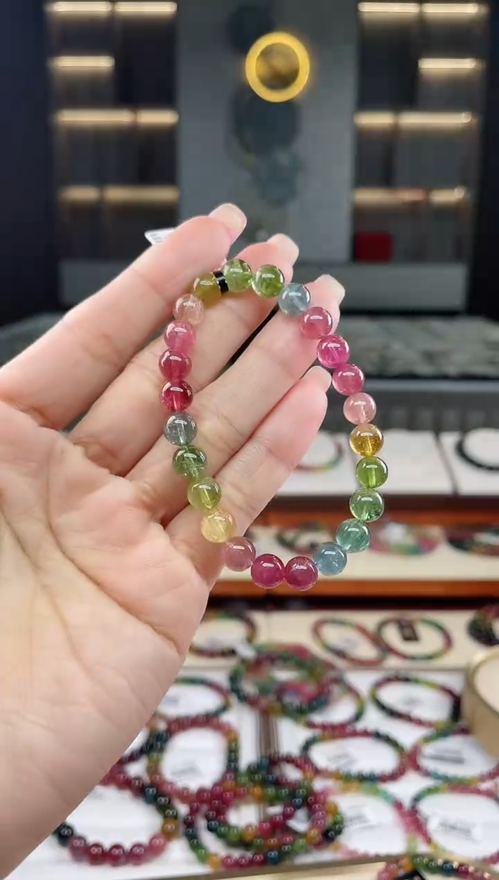 未镶嵌单圈手串7mm+碧玺（多样性发一条）T