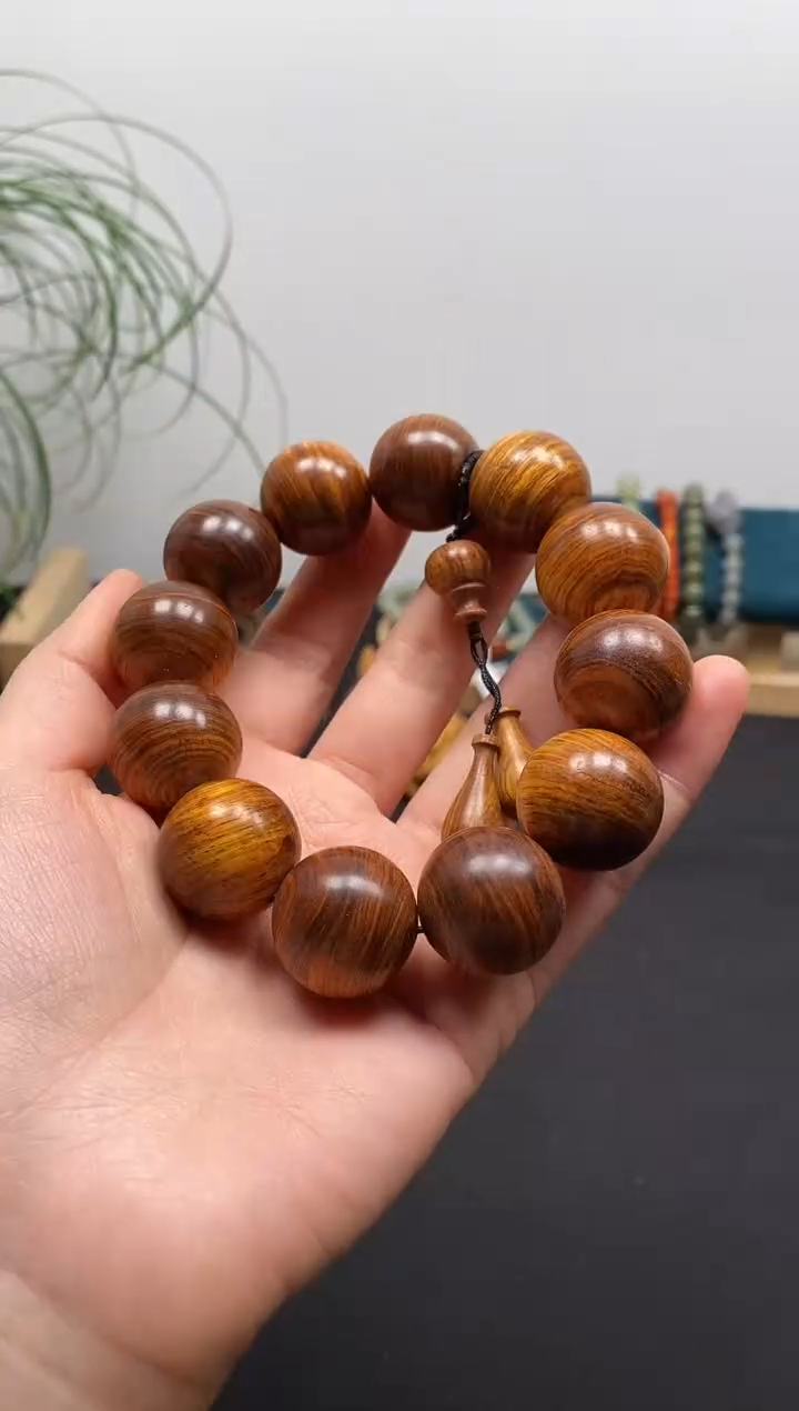 【闪购商品】黄花梨/降香黄檀木艺海南黄花梨千层纹2.0手串