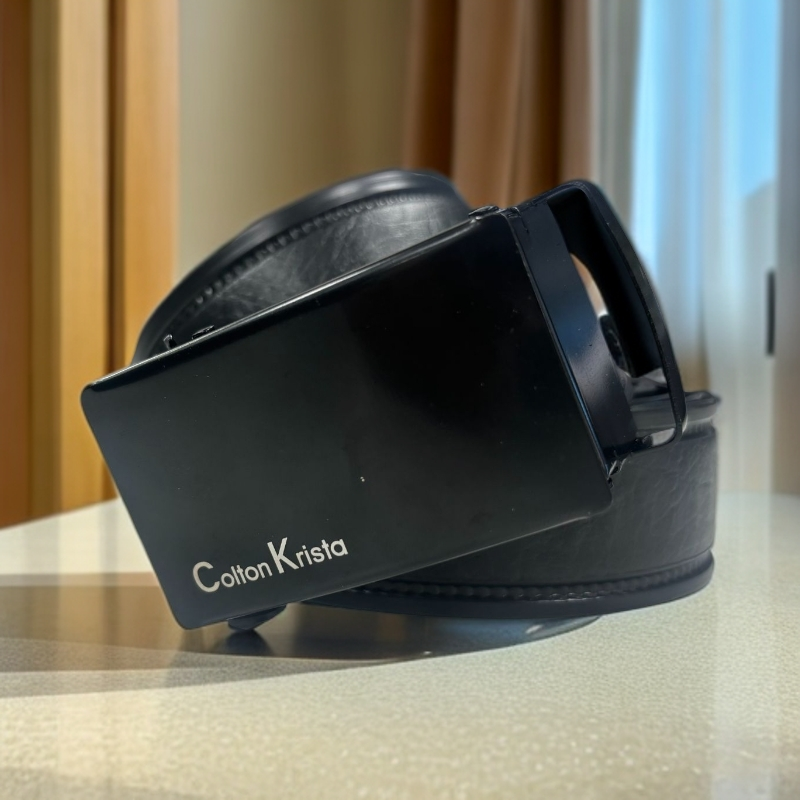 潮流休闲复古休闲皮带男式高档腰带男字母丹宁风【1】