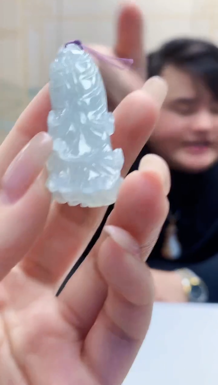 定制翡翠未镶嵌5060lr-毛货挂件75