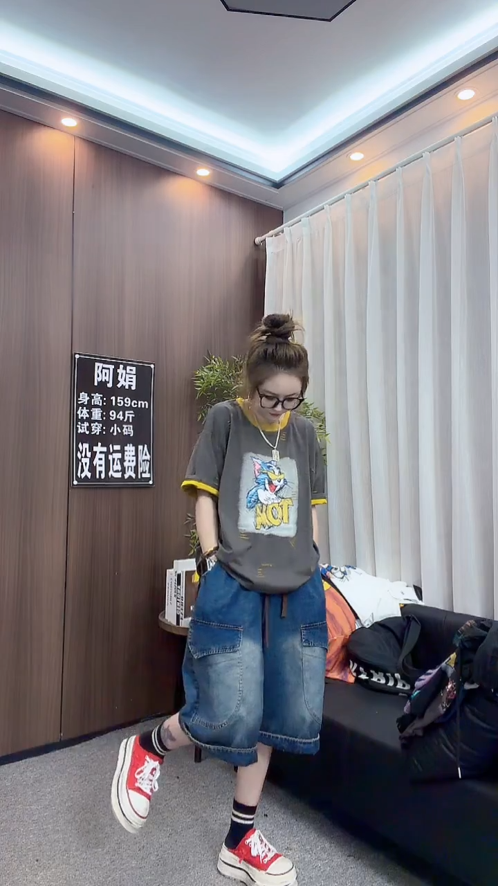 灰色猫和老鼠短袖