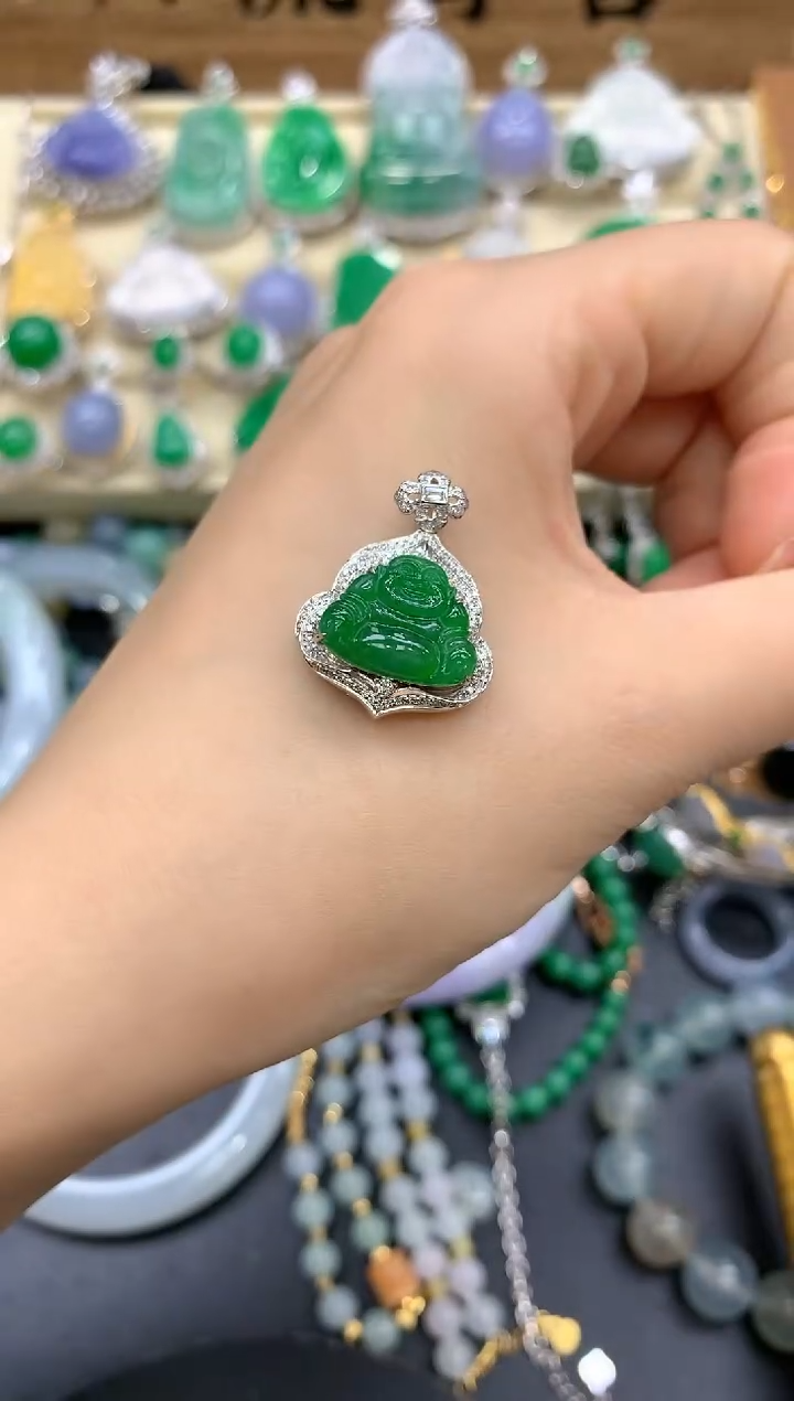【闪购商品】翡翠颈饰18K金镶嵌396-中国好珍宝