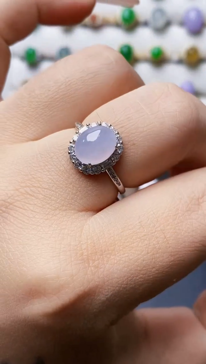 银S925镶嵌戒指翡翠0306