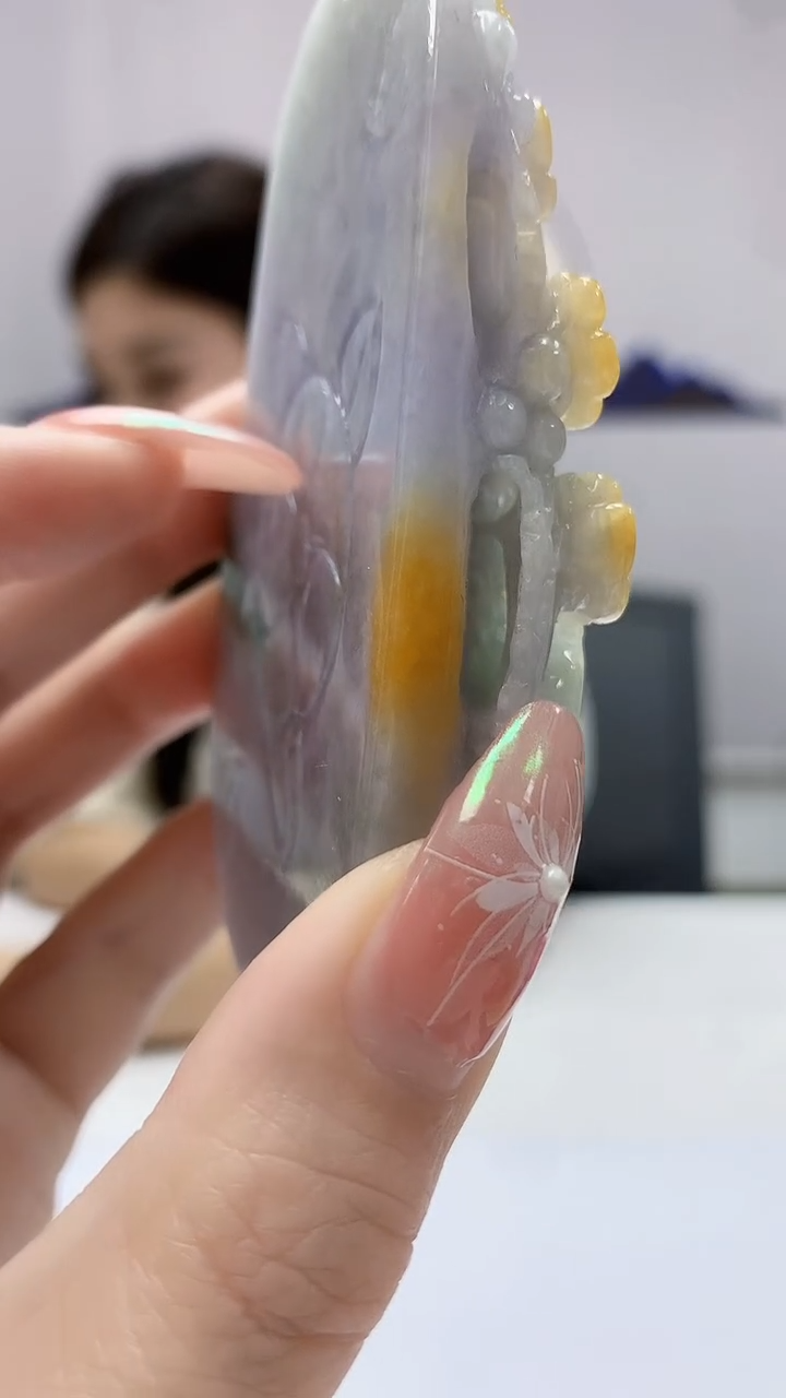 【闪购商品】定制翡翠未镶嵌4829DD-毛货挂件