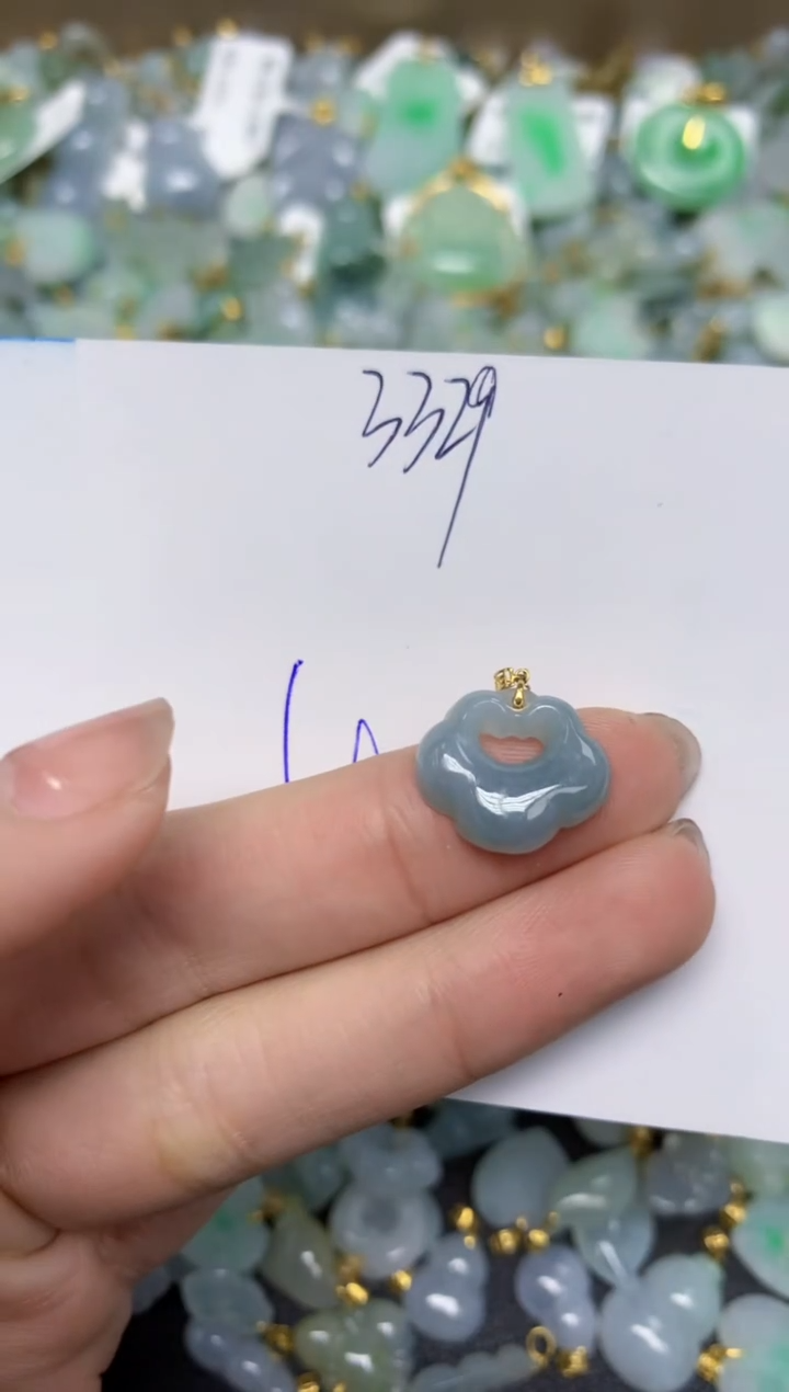 【闪购商品】翡翠颈饰18K金镶嵌 天然翡翠A货