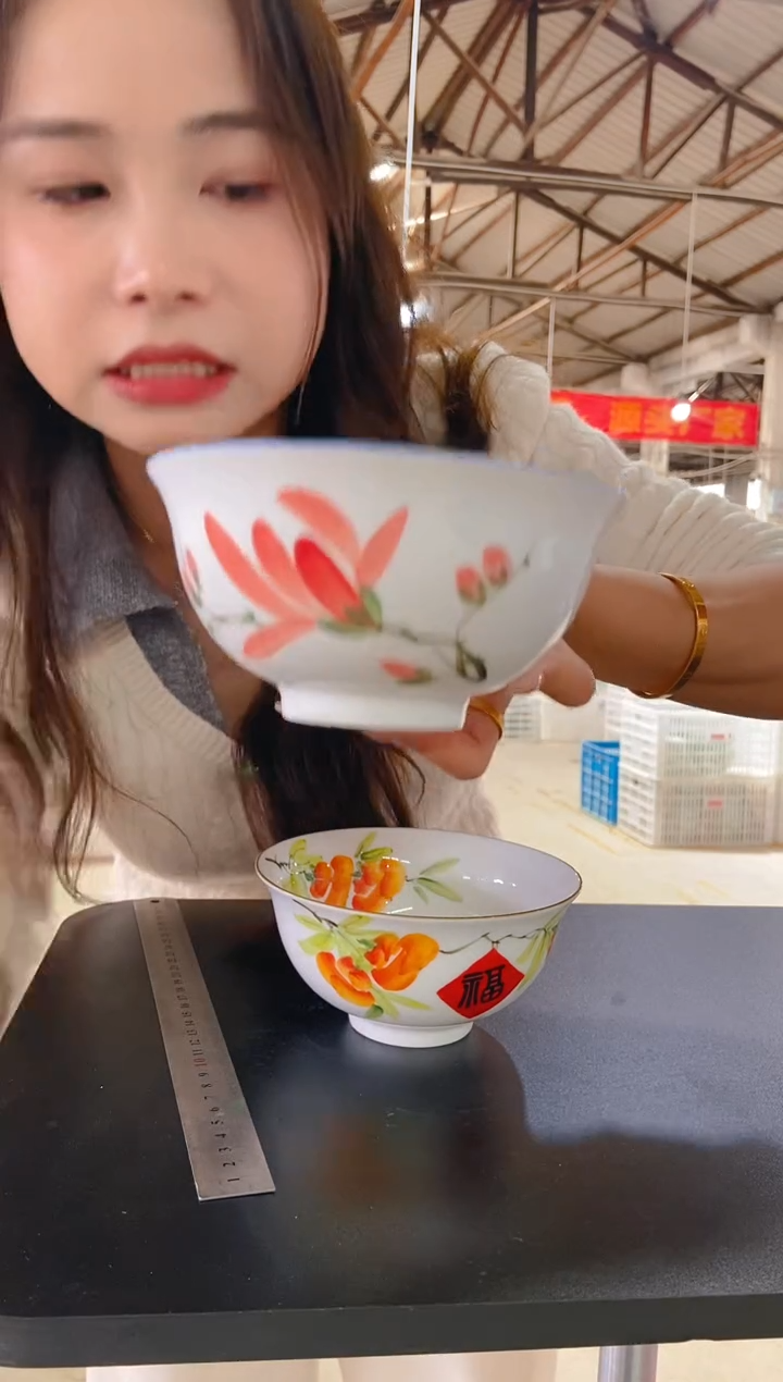 瓶景德镇高温釉下彩手绘陶瓷