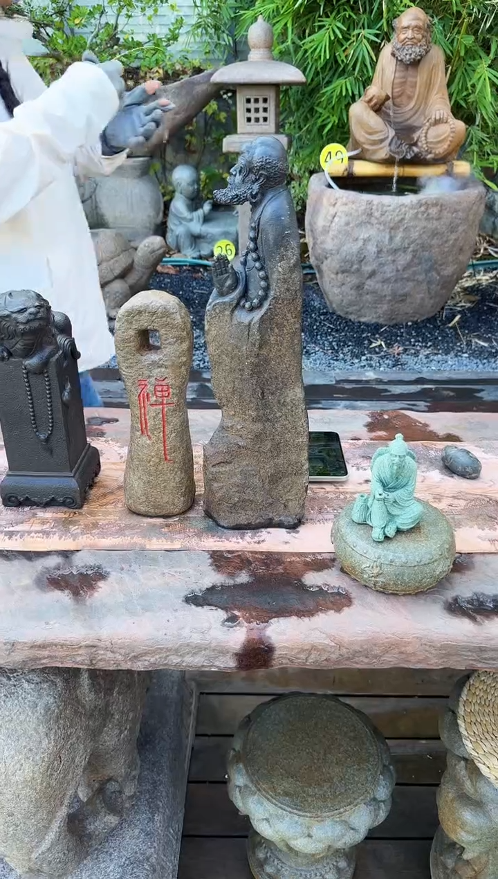 人造石造景摆件钓鱼翁