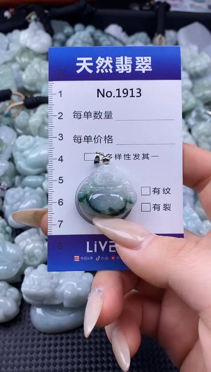 【闪购商品】翡翠颈饰未镶嵌缅甸A货翡翠1913