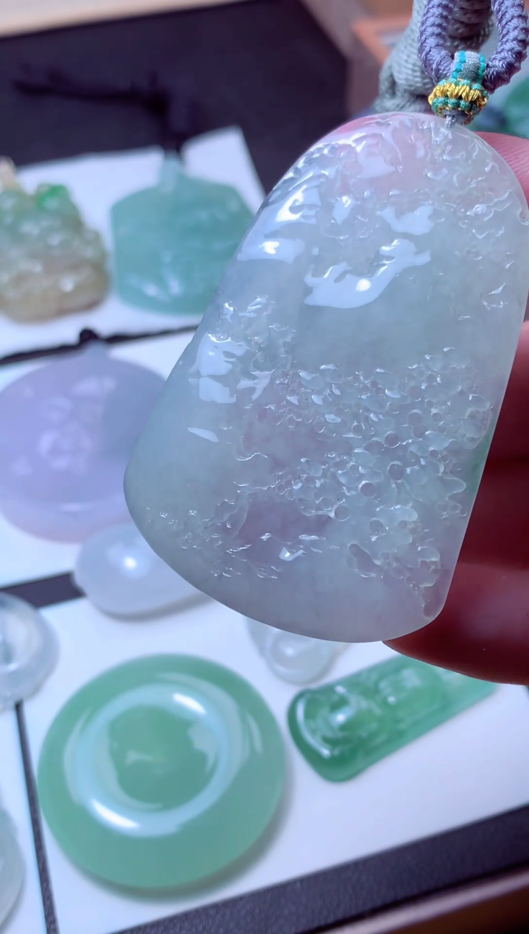 颈饰未镶嵌翡翠天然A货翡翠