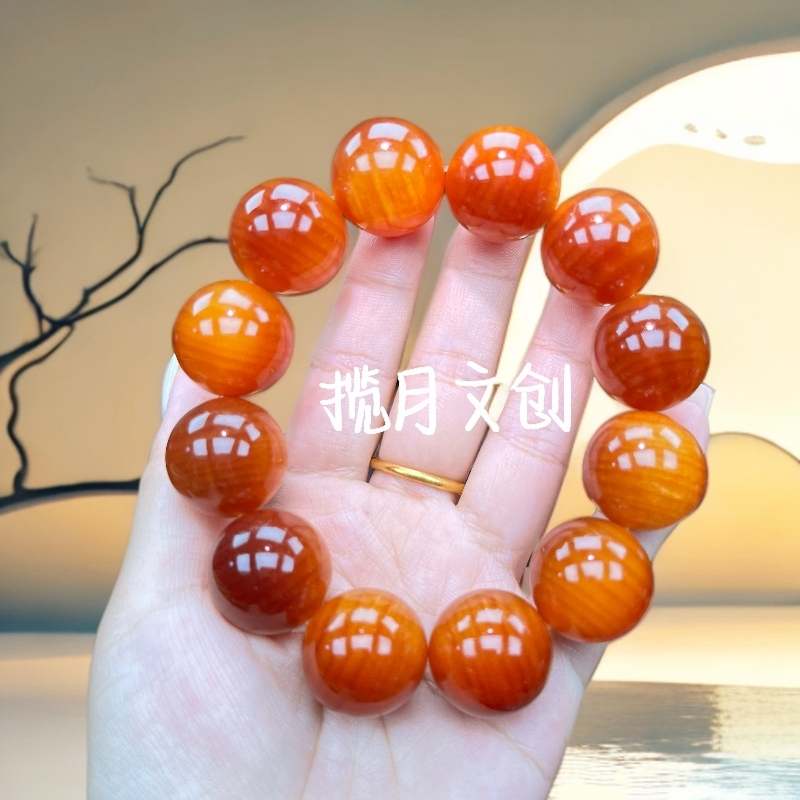 【青木阁文创】410 高冰种木质血龙木2.0cm手串单圈