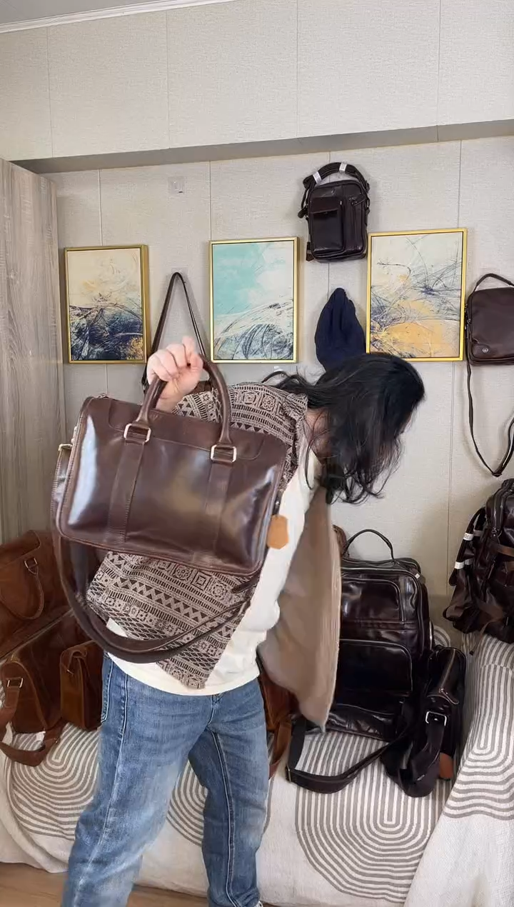 牛皮3号公文包，头层牛皮