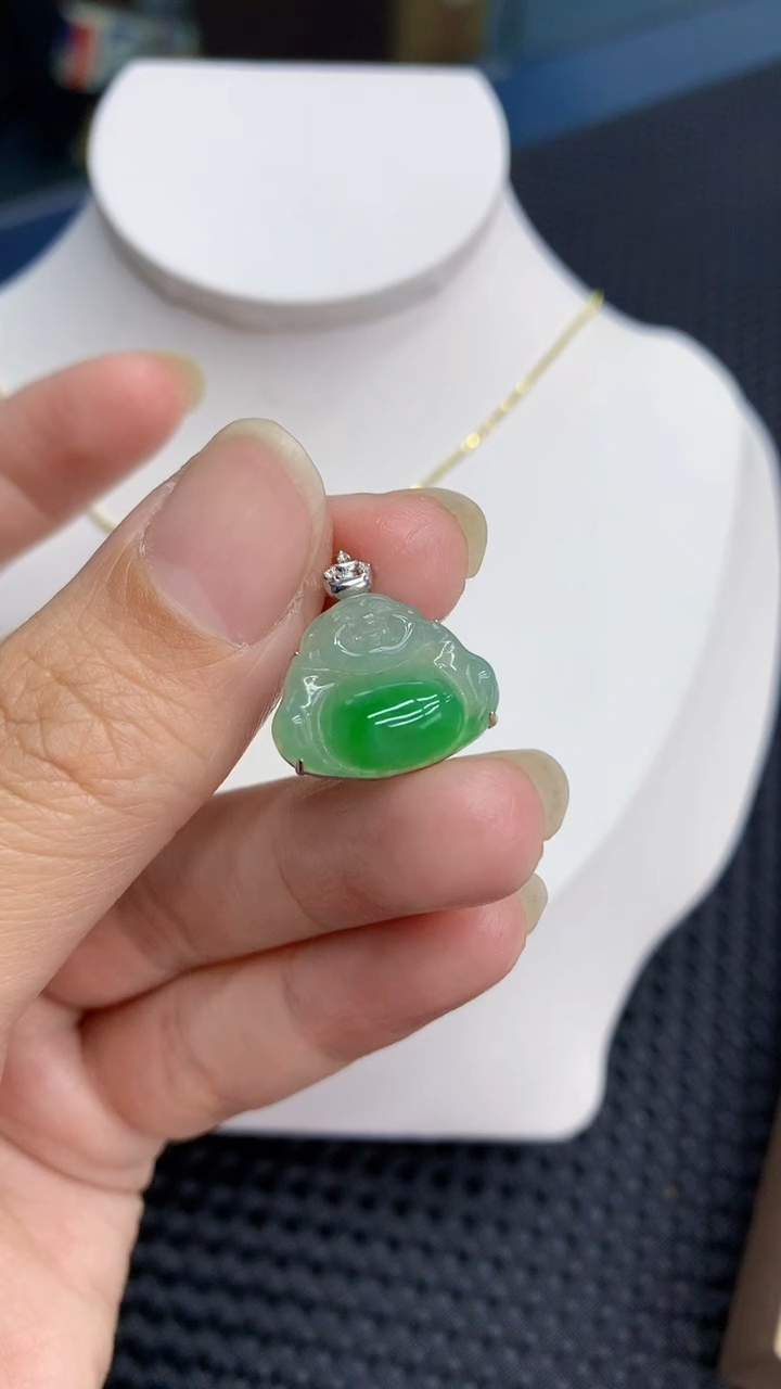 【闪购商品】翡翠颈饰18K金镶嵌            8