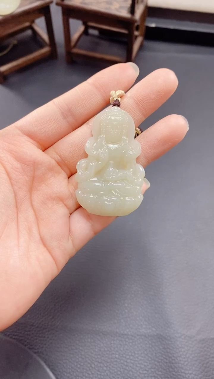 【闪购商品】和田玉颈饰未镶嵌晴水观音SG-ZZGY