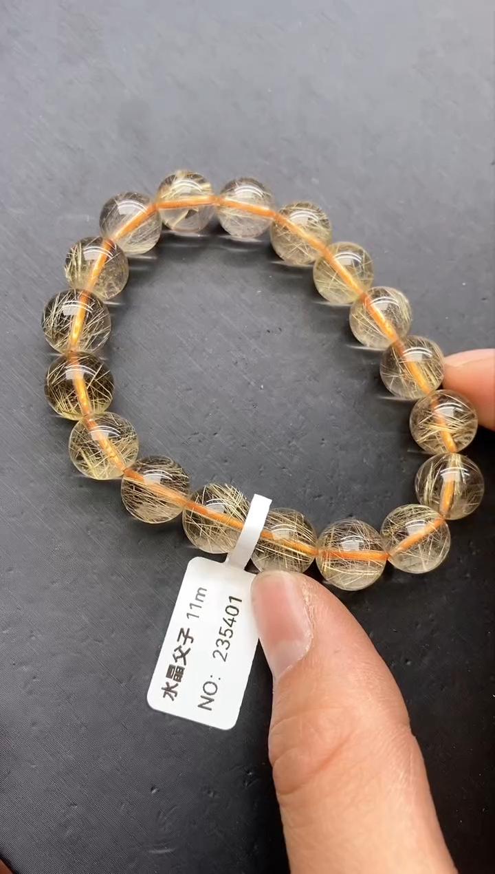 【闪购商品】水晶手串未镶嵌A71 金发 11mm