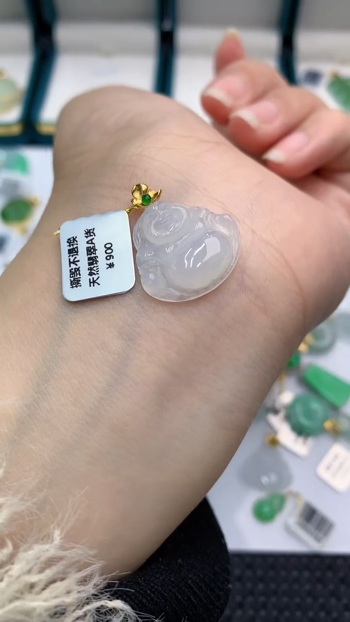 【闪购商品】翡翠颈饰18K金镶嵌            8