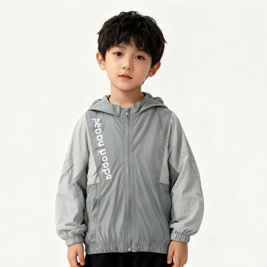 灰色拼接春秋款外套