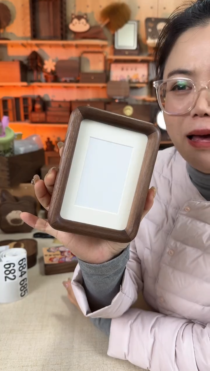 木5寸黑胡桃实木相框