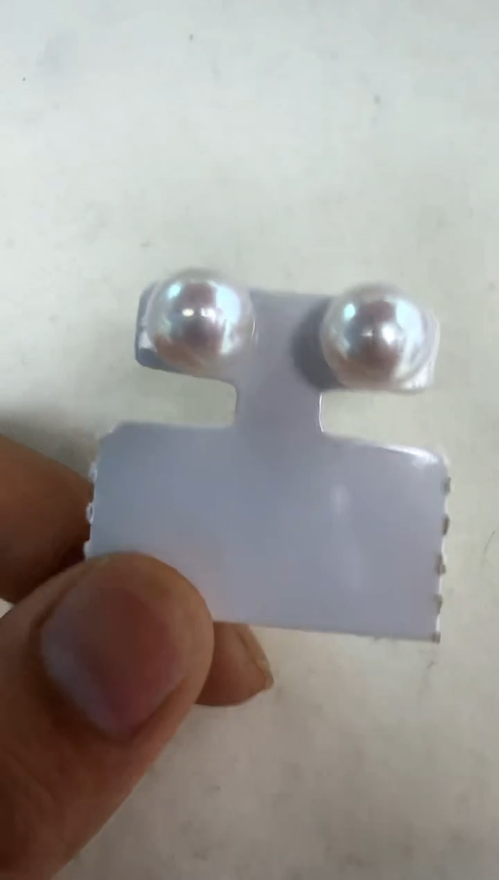 银S925镶嵌淡水珍珠耳饰耳钉