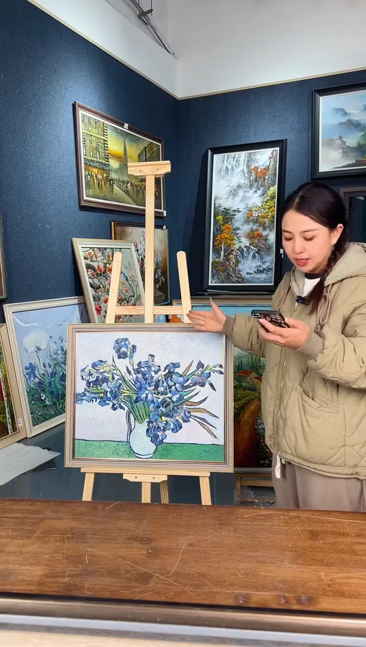 【闪购商品】油画34号 50*60 鸢尾花-手绘油画