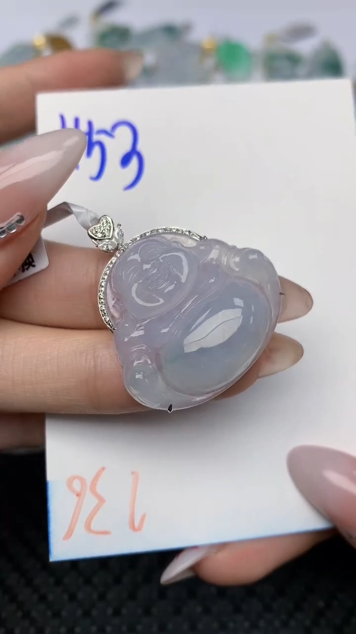 【闪购商品】翡翠颈饰18K金镶嵌天然翡翠a货