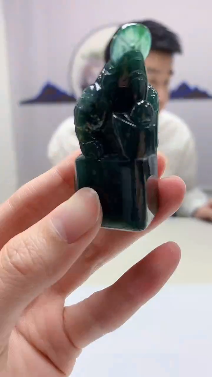 【闪购商品】定制翡翠未镶嵌5028zm-毛货挂件金蟾133