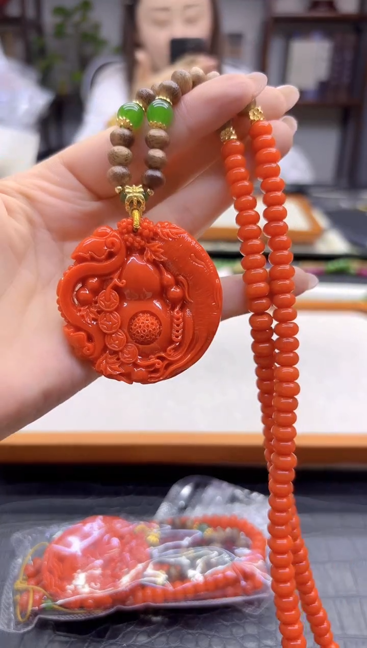 颈饰未镶嵌南红玛瑙DIY款M777