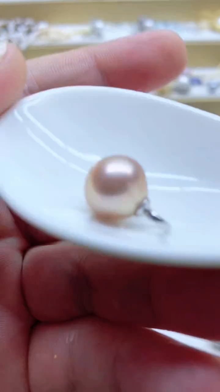 吊坠(不含链)银S925镶嵌淡水珍珠11.9mm