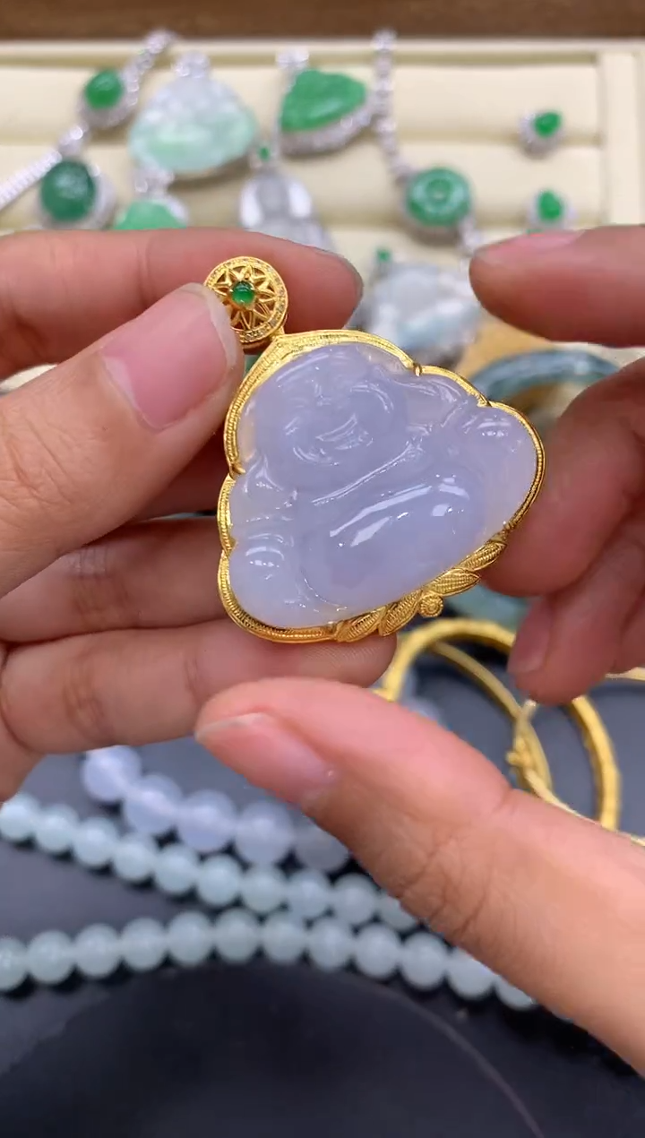 【闪购商品】翡翠颈饰18K金镶嵌356-中国好珍宝