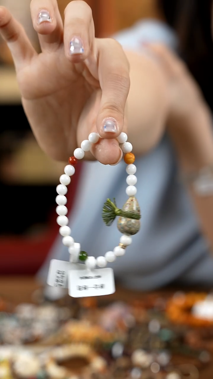 未镶嵌手链蜜蜡22白琉璃CQ大漆葫芦单圈/清影/