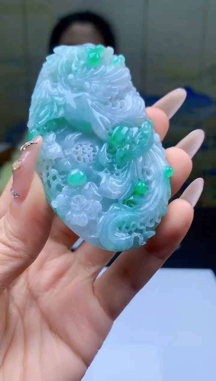 【闪购商品】定制翡翠未镶嵌4902ty-毛货挂件79