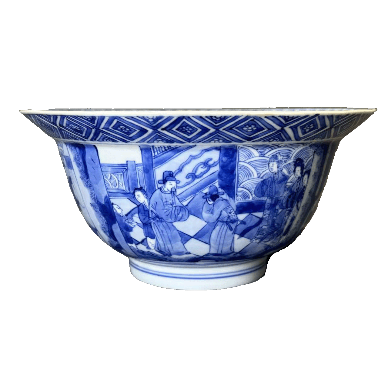 25321980t青花西厢记故事图碗