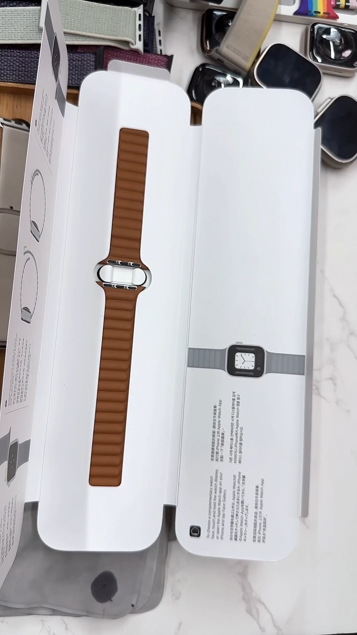 准新品白盒编码 4660 小表盘 鞍褐色皮革链式 ml