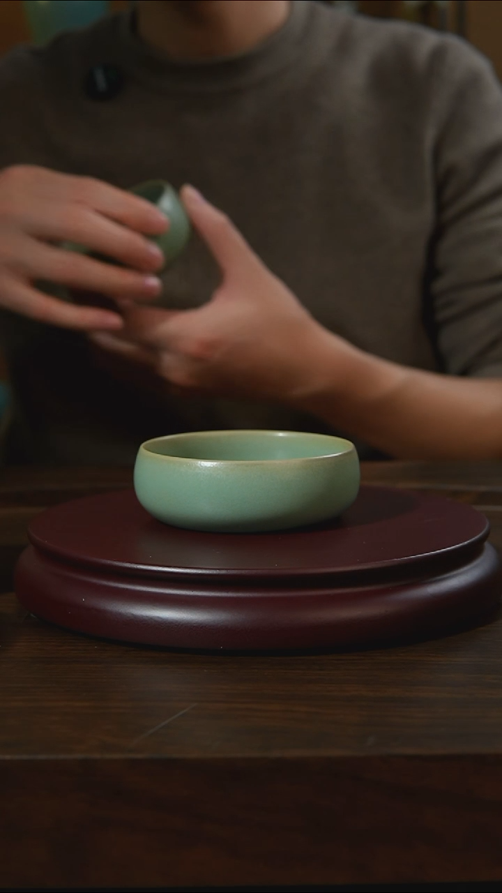 杯子瓷汝州原产地原矿仿古老釉q