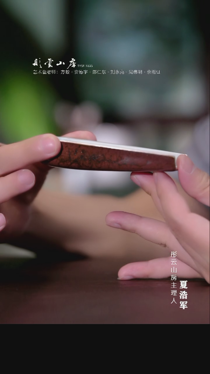 瓷片畅怀堂 枣皮红鳜鱼茶则