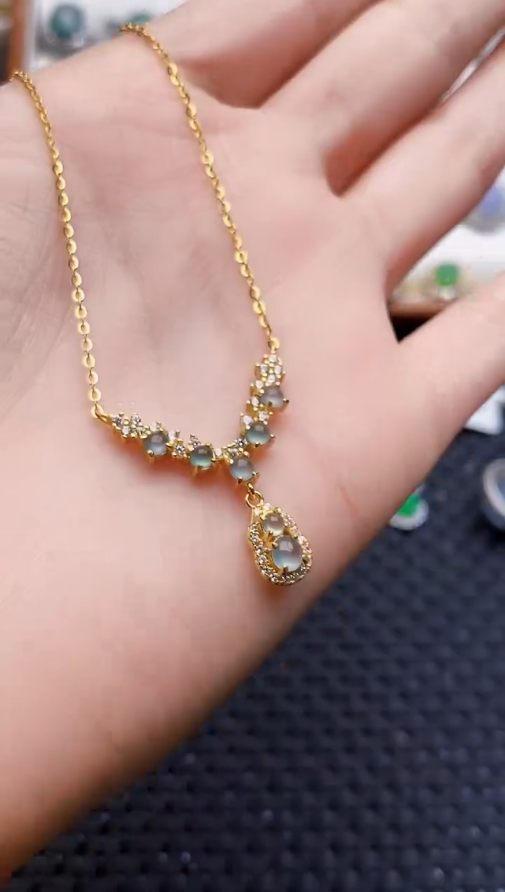 银S925镶嵌戒指翡翠小****?6904