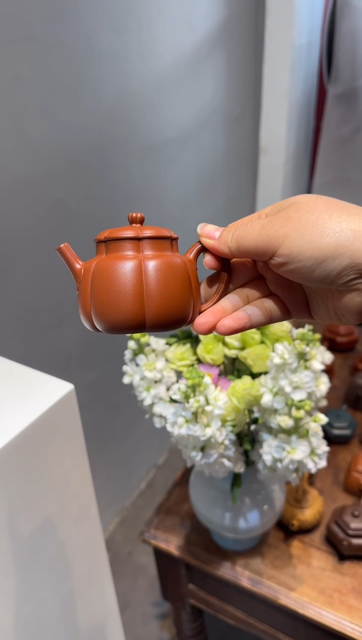 茶壶紫砂落****生繁花 朱泥