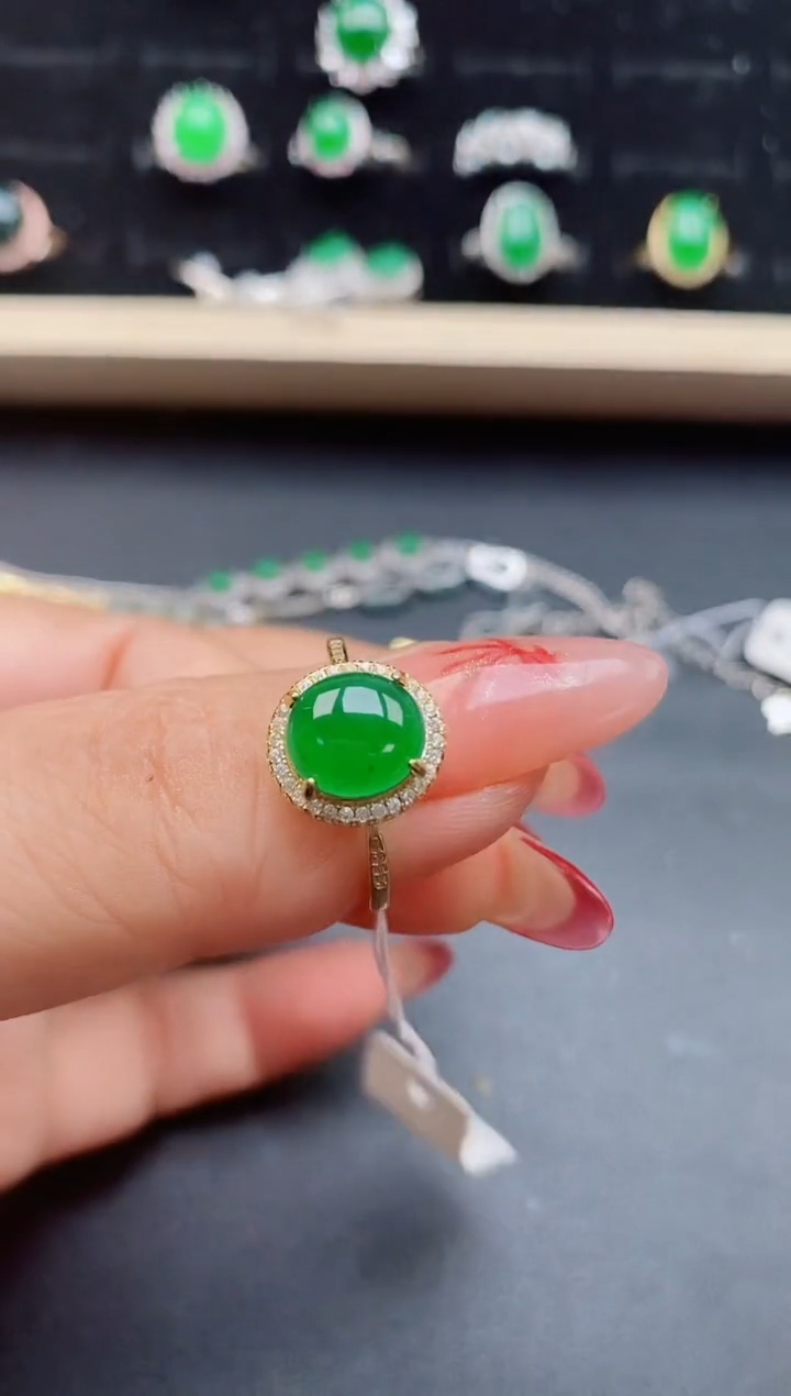 【闪购商品】翡翠戒指银S925镶嵌321321