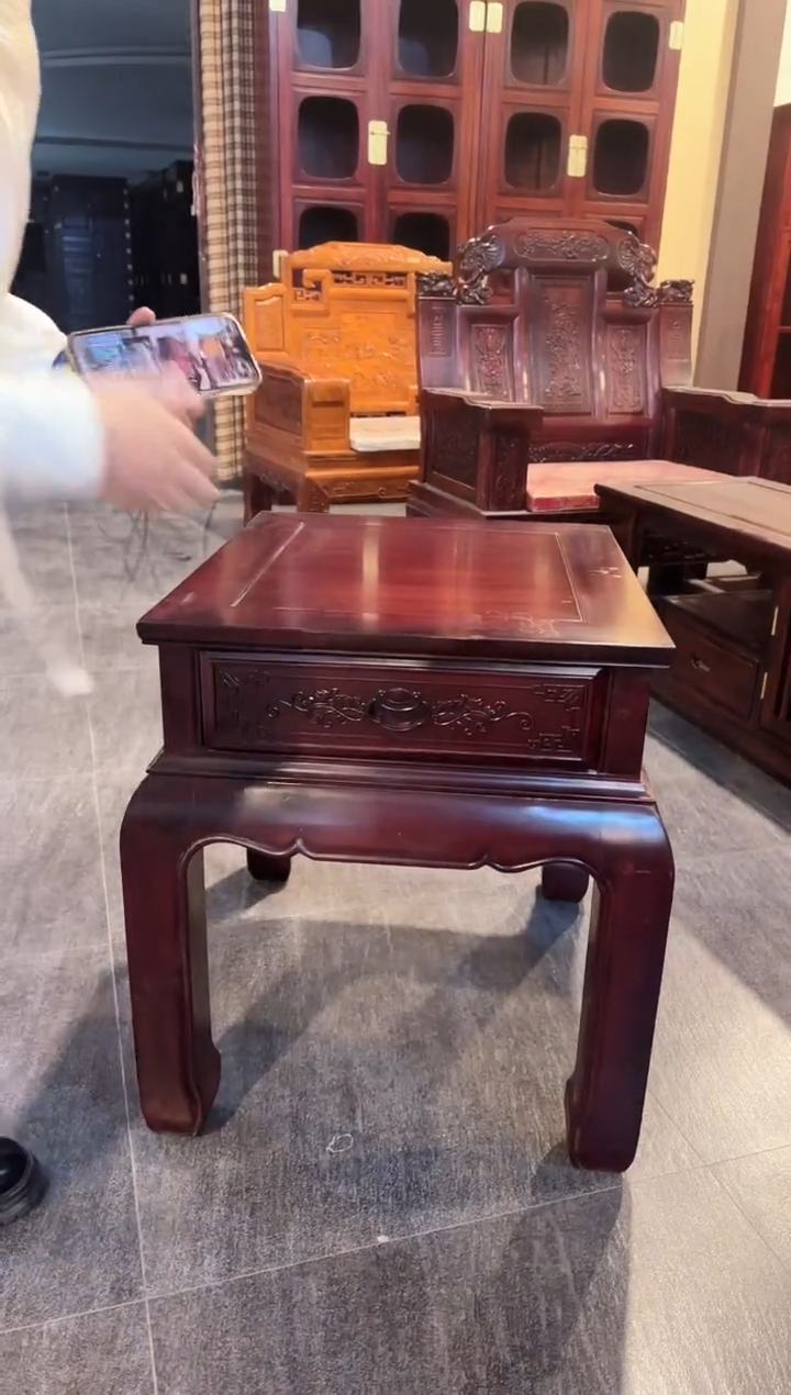 【闪购商品】非洲酸枝木沙发几角几 带抽屉