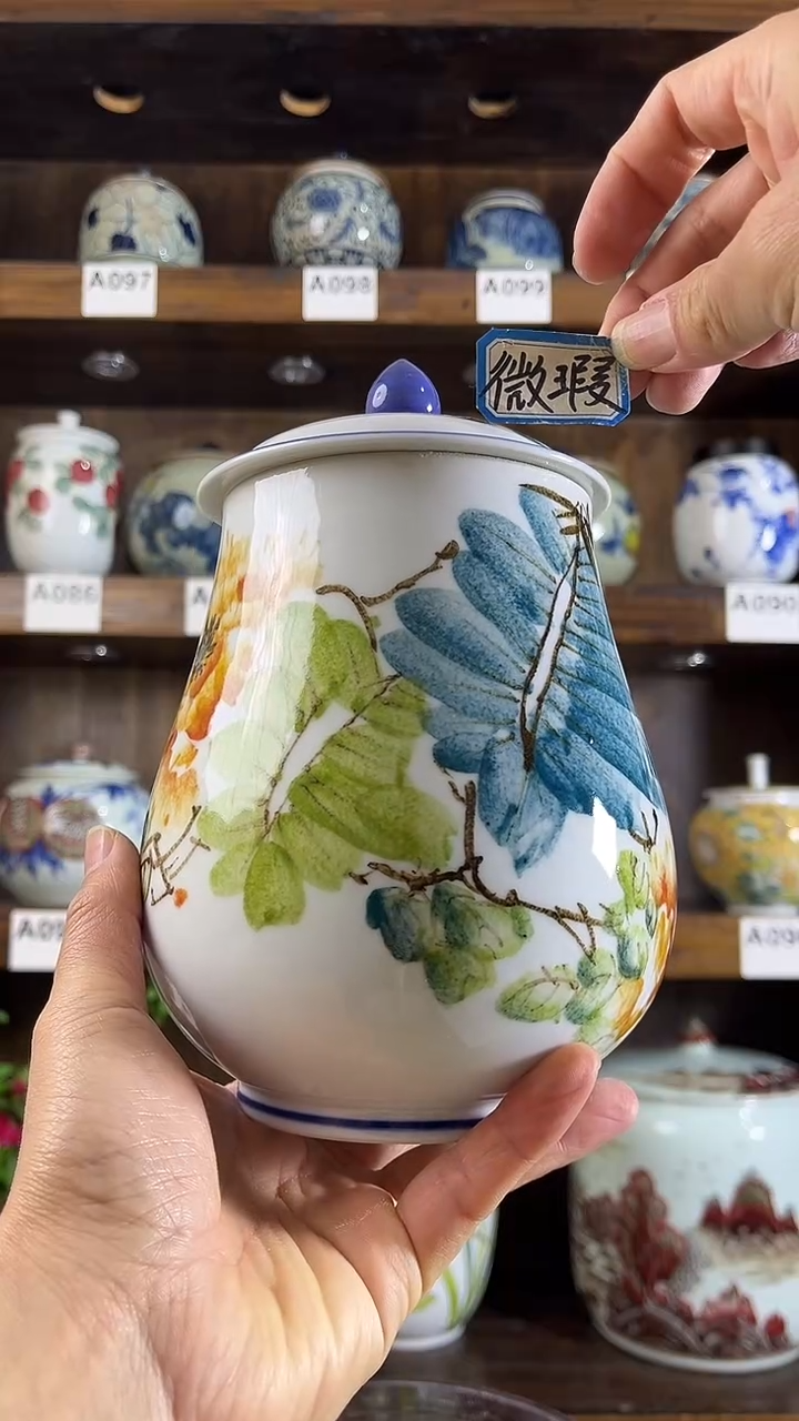 【闪购商品】纯手工手绘芭蕉硕果2储物罐