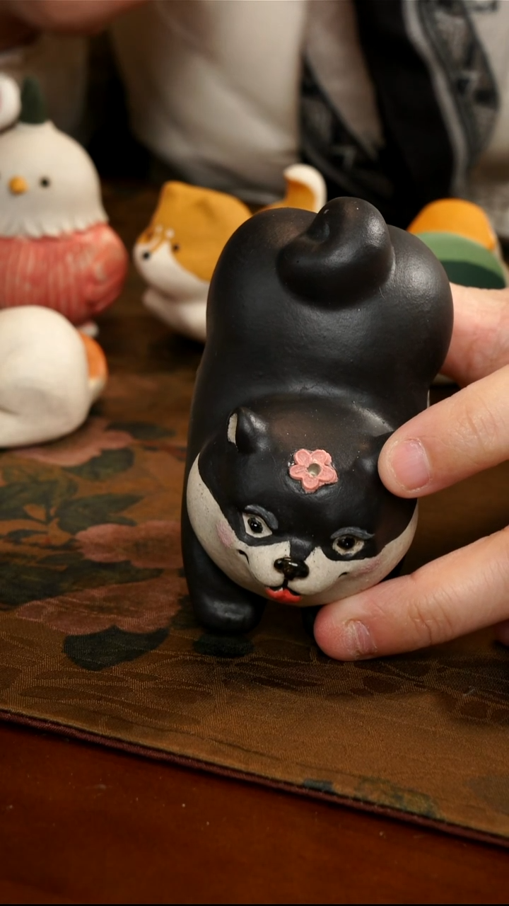 茶壶紫砂黑狗香插