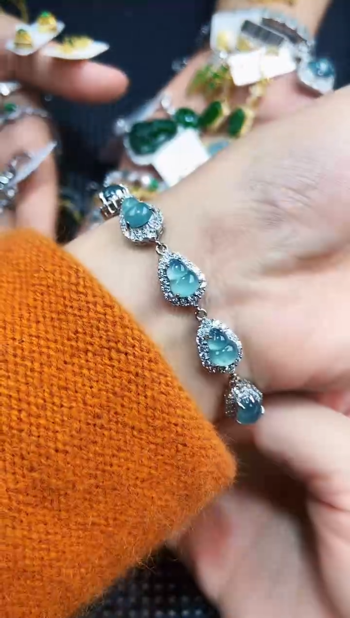 【闪购商品】翡翠手链未镶嵌1111111111