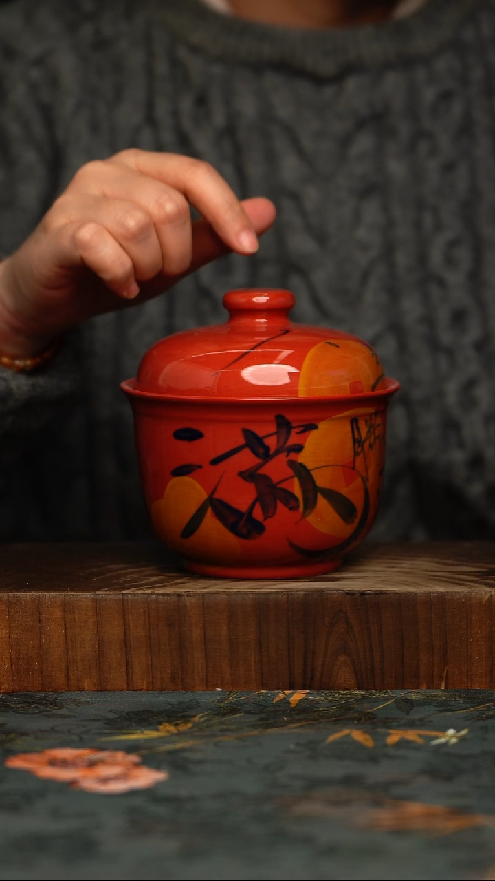 瓷片釉下彩手工手绘同款陶器