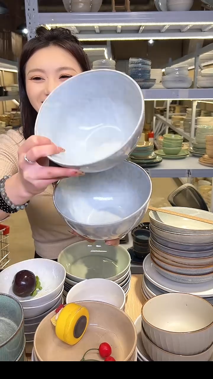 瓷249外贸尾货高温釉下彩陶瓷餐具默认微瑕