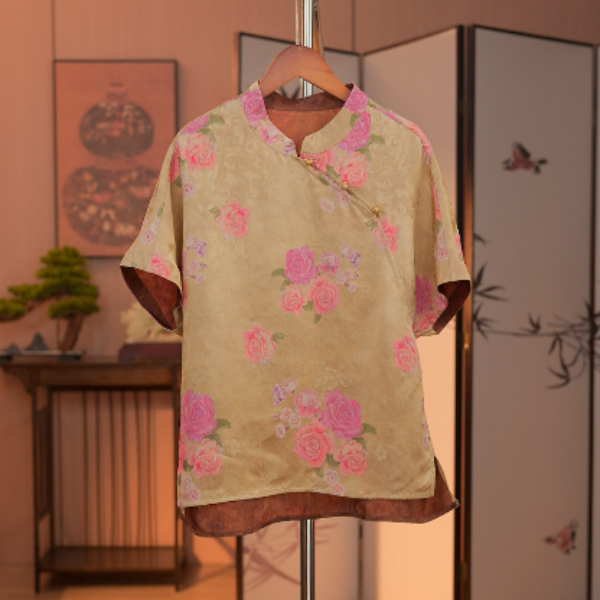 【玫瑰花海】双面双穿新中式国风气质衬衫上衣小衫