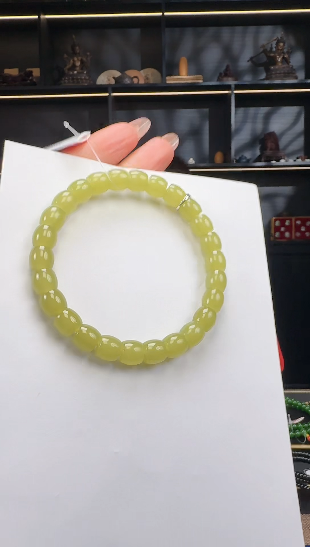 【闪购商品】和田玉1未镶嵌8mm黄口极致手串 多样性