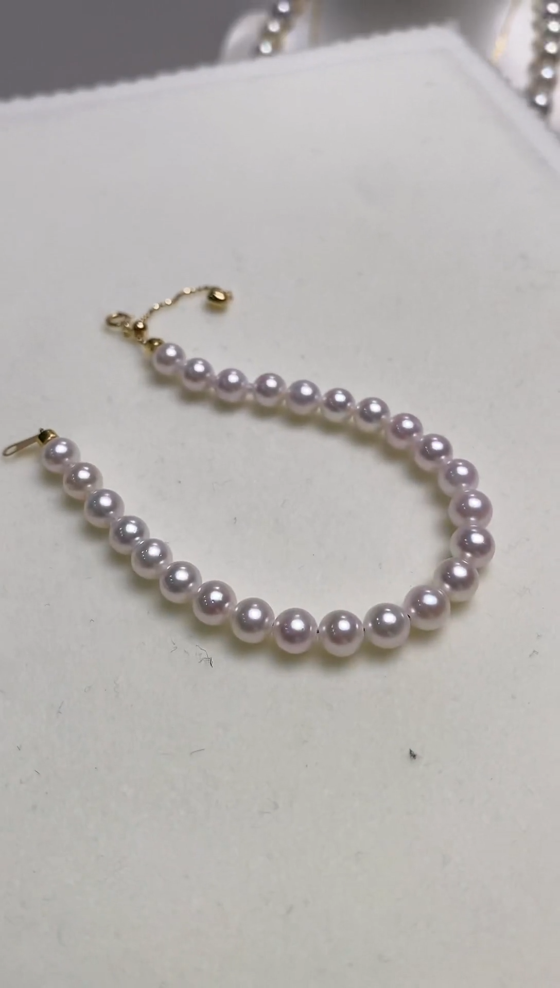 【闪购商品】海水珍珠手链18K金镶嵌天女5.5-6.0手链